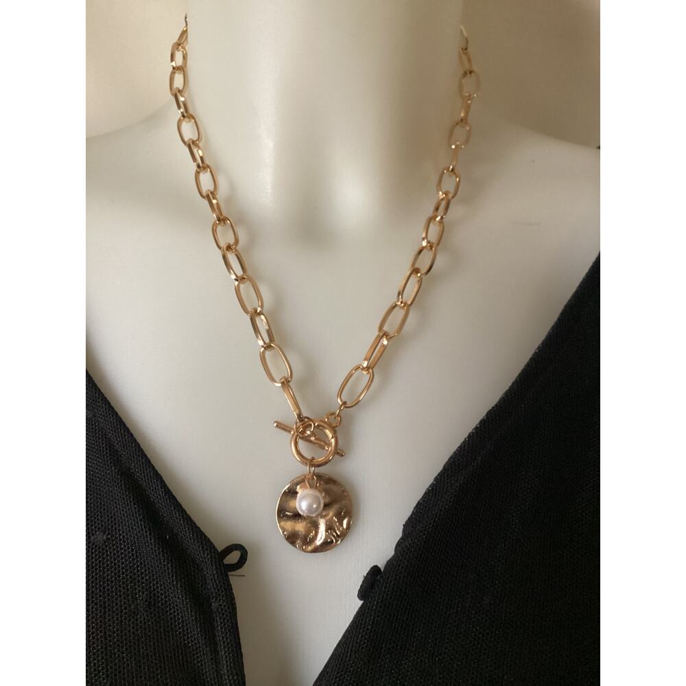 4409 NWOP 20" Rose Gold  Link Chunky Thick Choker Trendy Punk Gothic Necklace